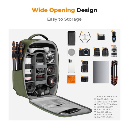 K&F Concept Camera Backpack 22L Nature Wander 10(Green) K&F Concept Camera Backpack 22L Nature Wander 10(Green)
